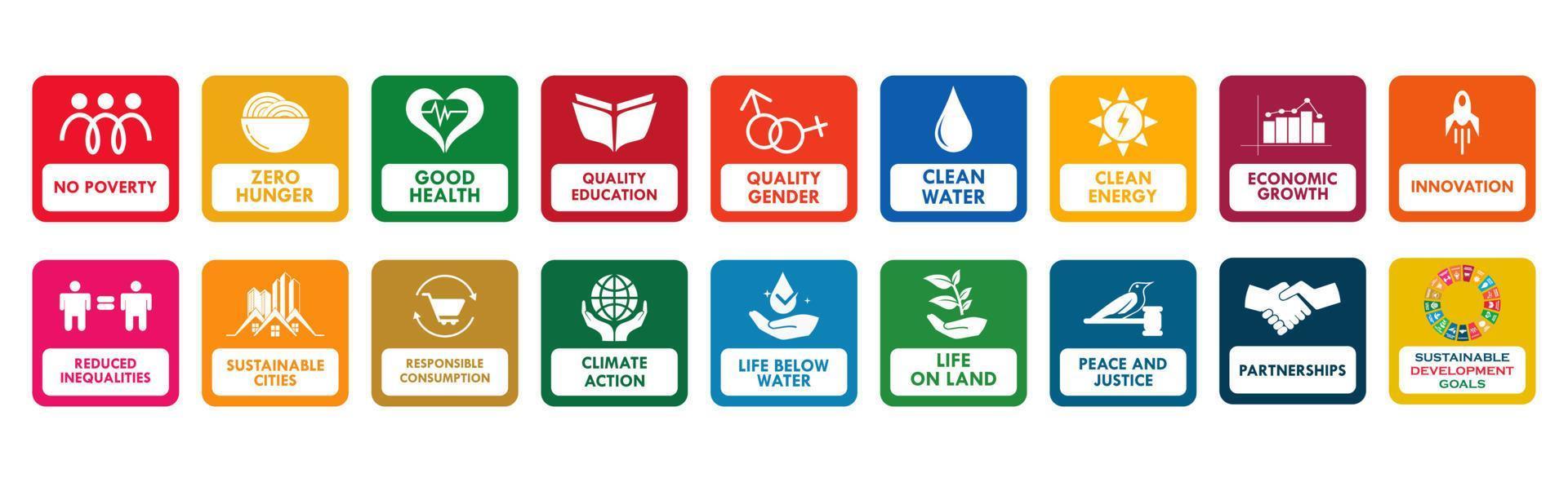 Sustainable development goals logo template illustration vector