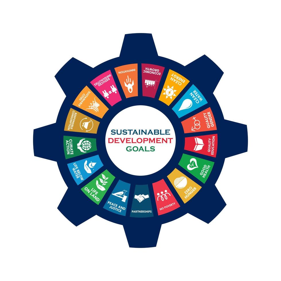 Sustainable development goals logo template illustration vector