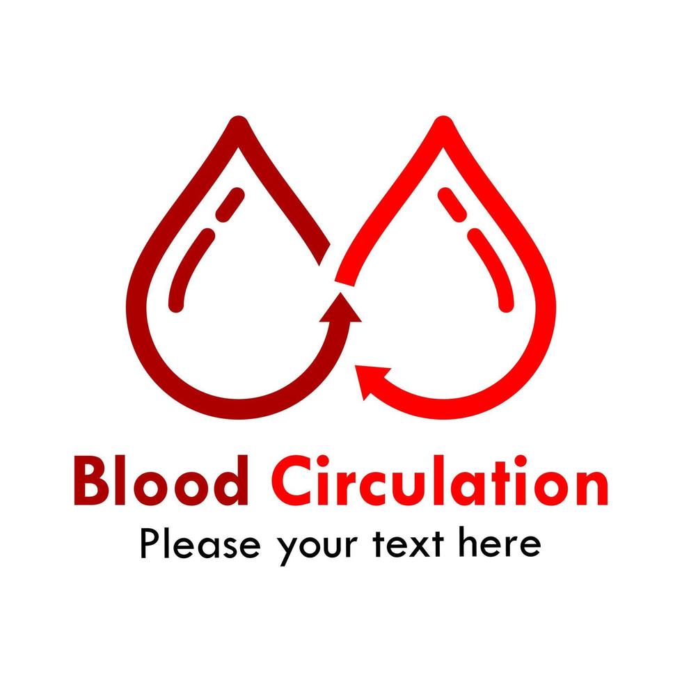 Blood circulation design logo template illustration vector