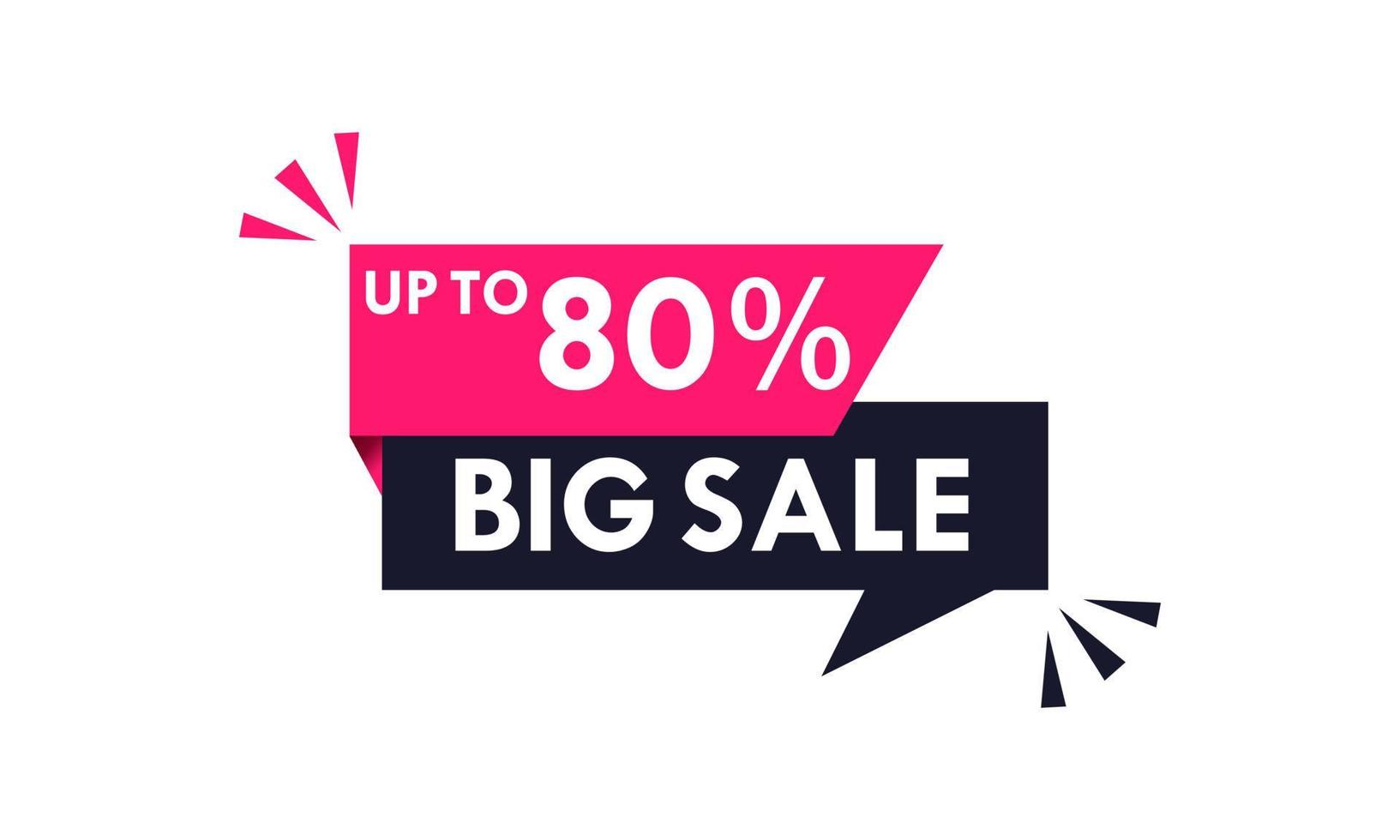 Big sale up to 80 percent off all sale styles in stores and online, Special offer sale 80 percent  number tag voucher vector illustration.