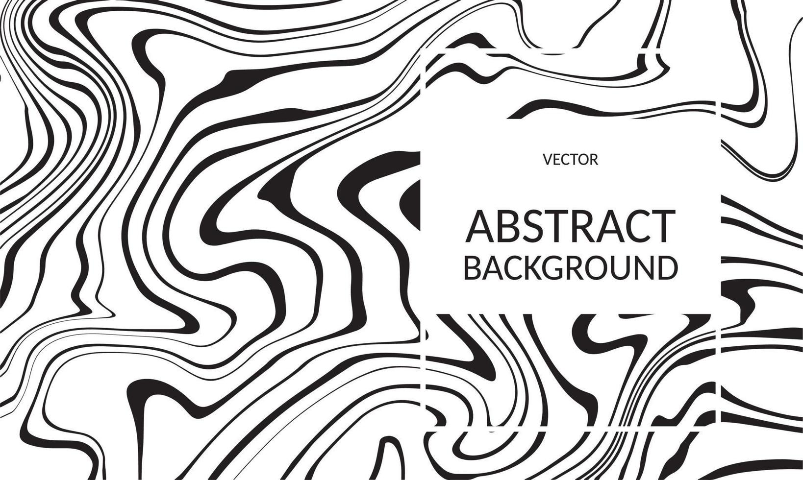 Vector abstract marble texture fluid art zebra effect black and white color