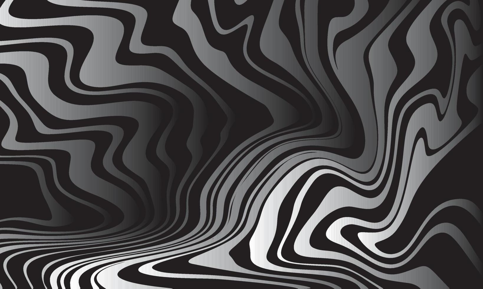 Vector abstract marble texture fluid art zebra effect black and white color