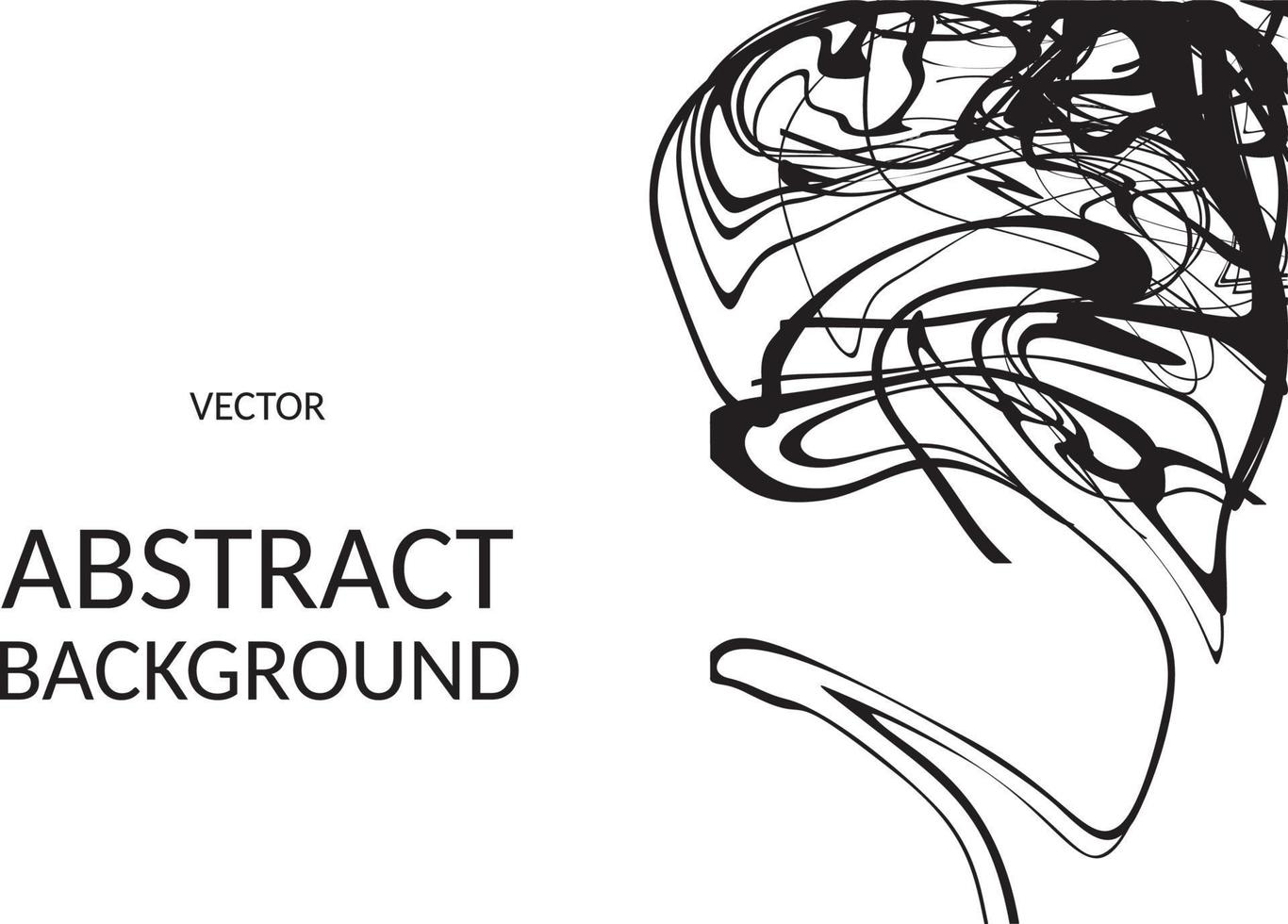 Vector abstract marble texture fluid art zebra effect black and white color