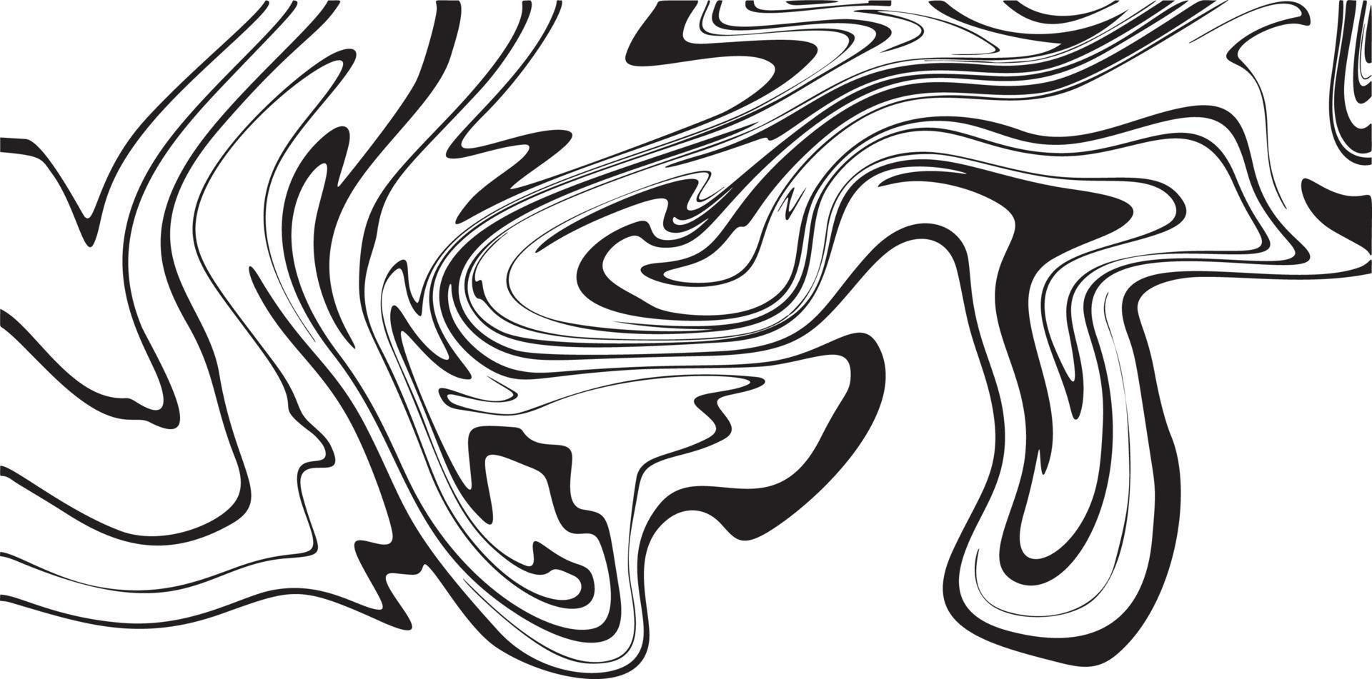 Vector abstract marble texture fluid art zebra effect black and white color