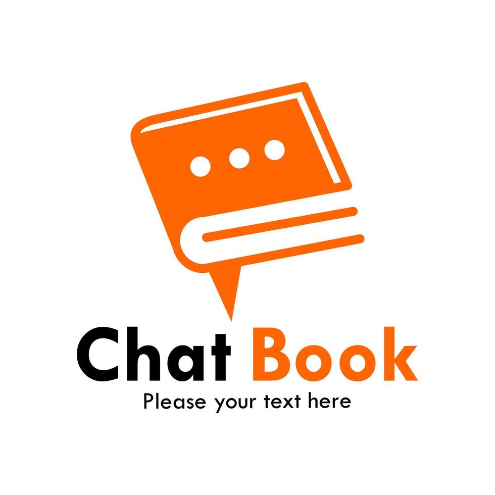 ilustración de plantilla de logotipo de libro de chat vector