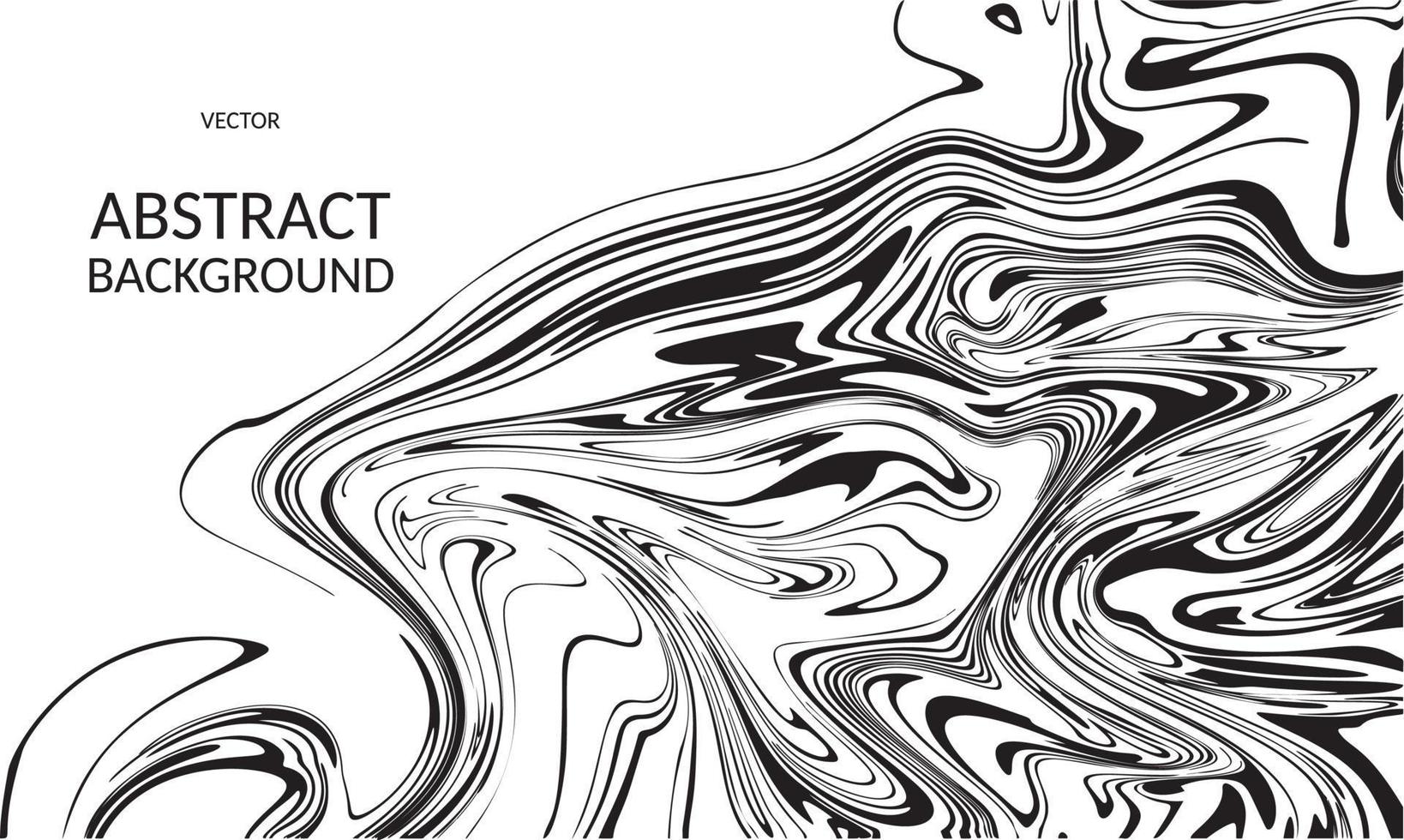 Vector abstract marble texture fluid art zebra effect black and white color