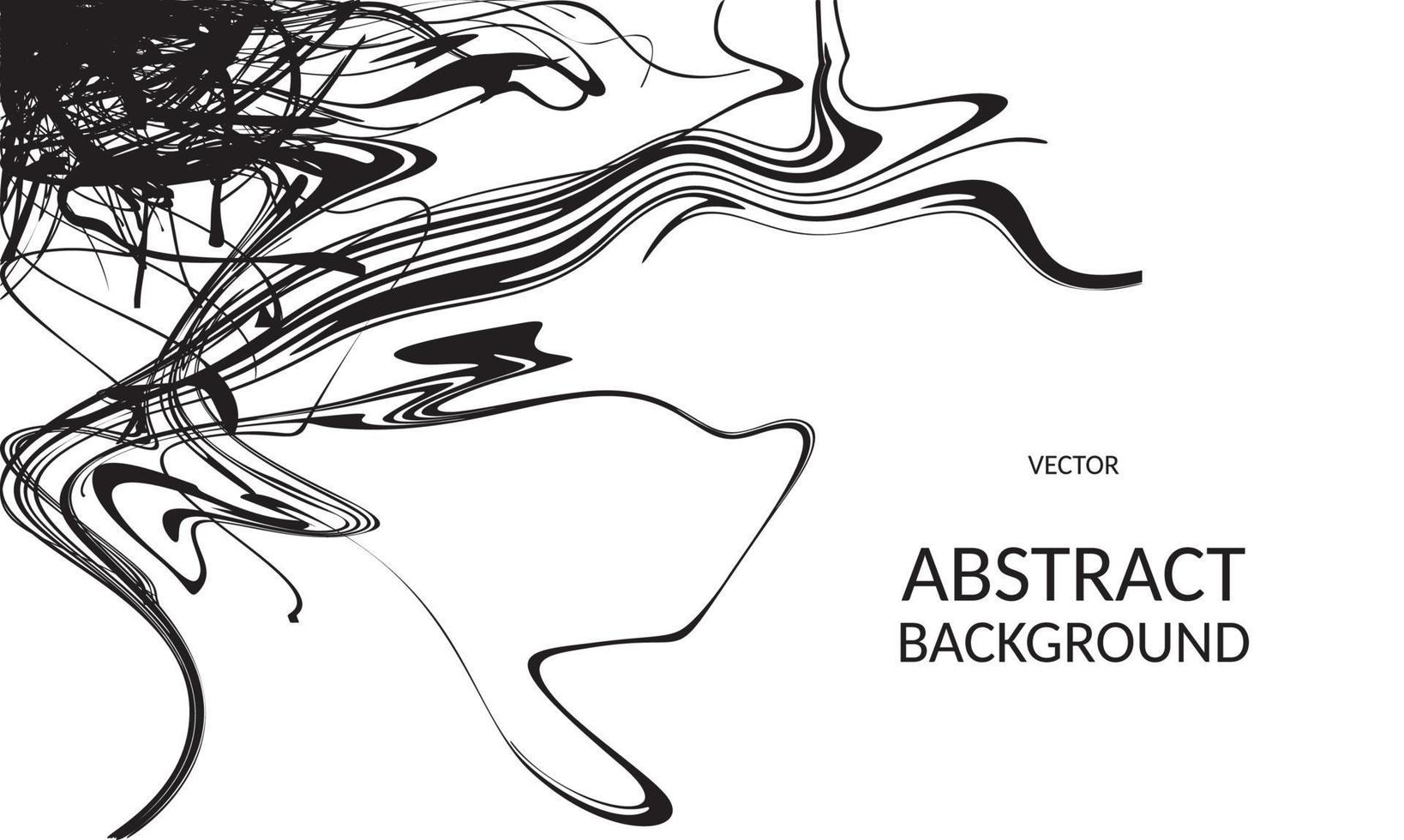 Vector abstract marble texture fluid art zebra effect black and white color