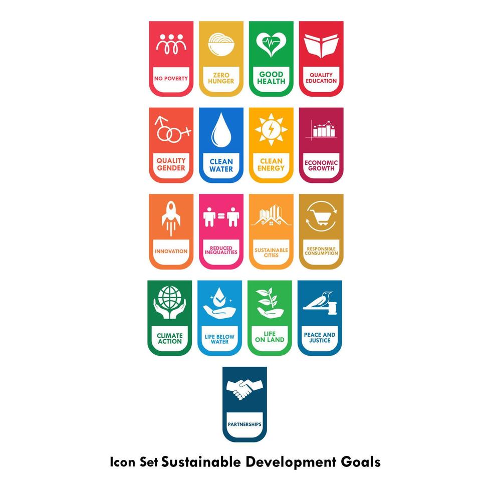 Sustainable development goals logo template illustration vector