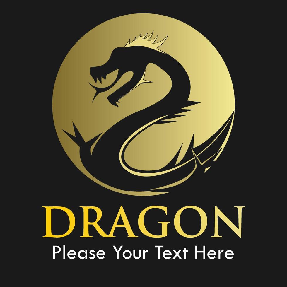 Dragon logo design template illustration. suitable for all creative business, video, media photography, website, studio etc vector