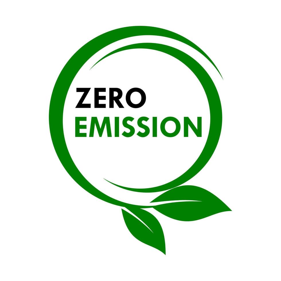 Zero emission logo template illustration. suitable for industry, eco, medical, pollution, automobile vector
