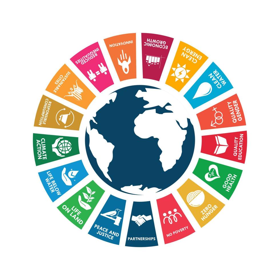 Sustainable development goals logo template illustration vector