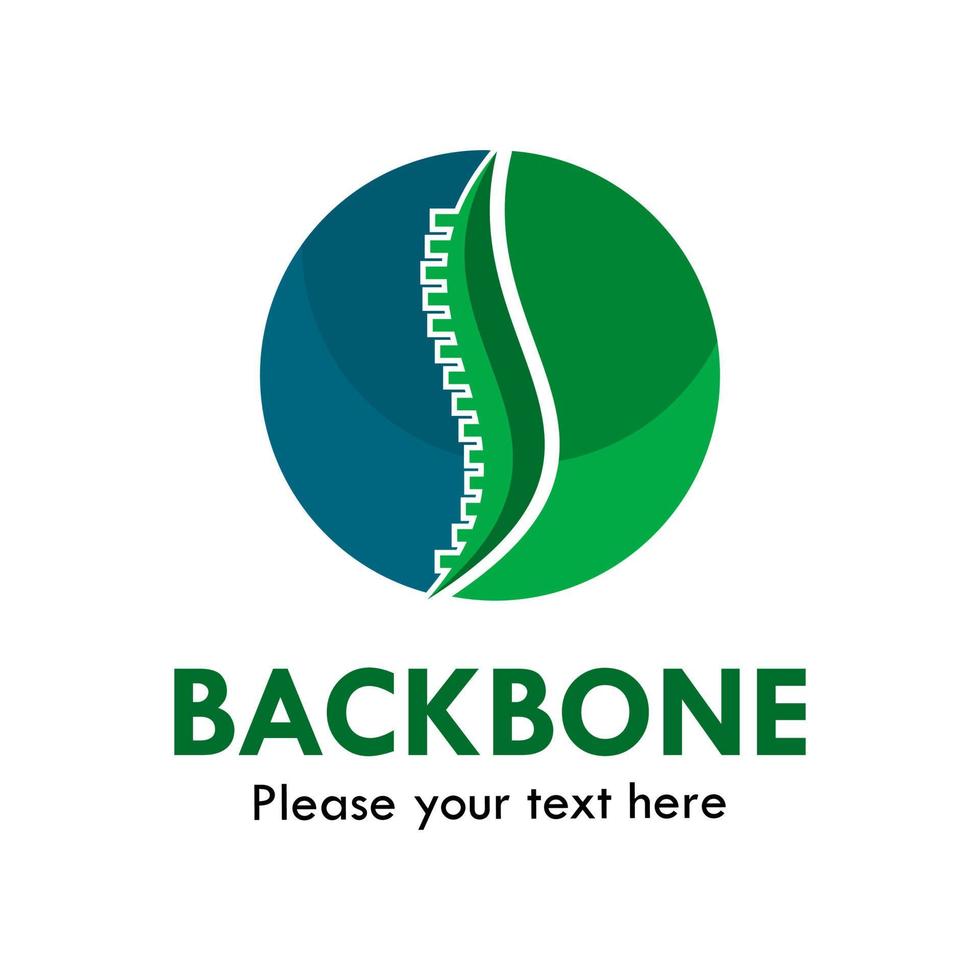 Backbone health symbol logo template illustration vector