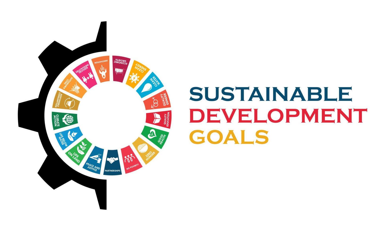 sustainable development goals logo template illustration vector