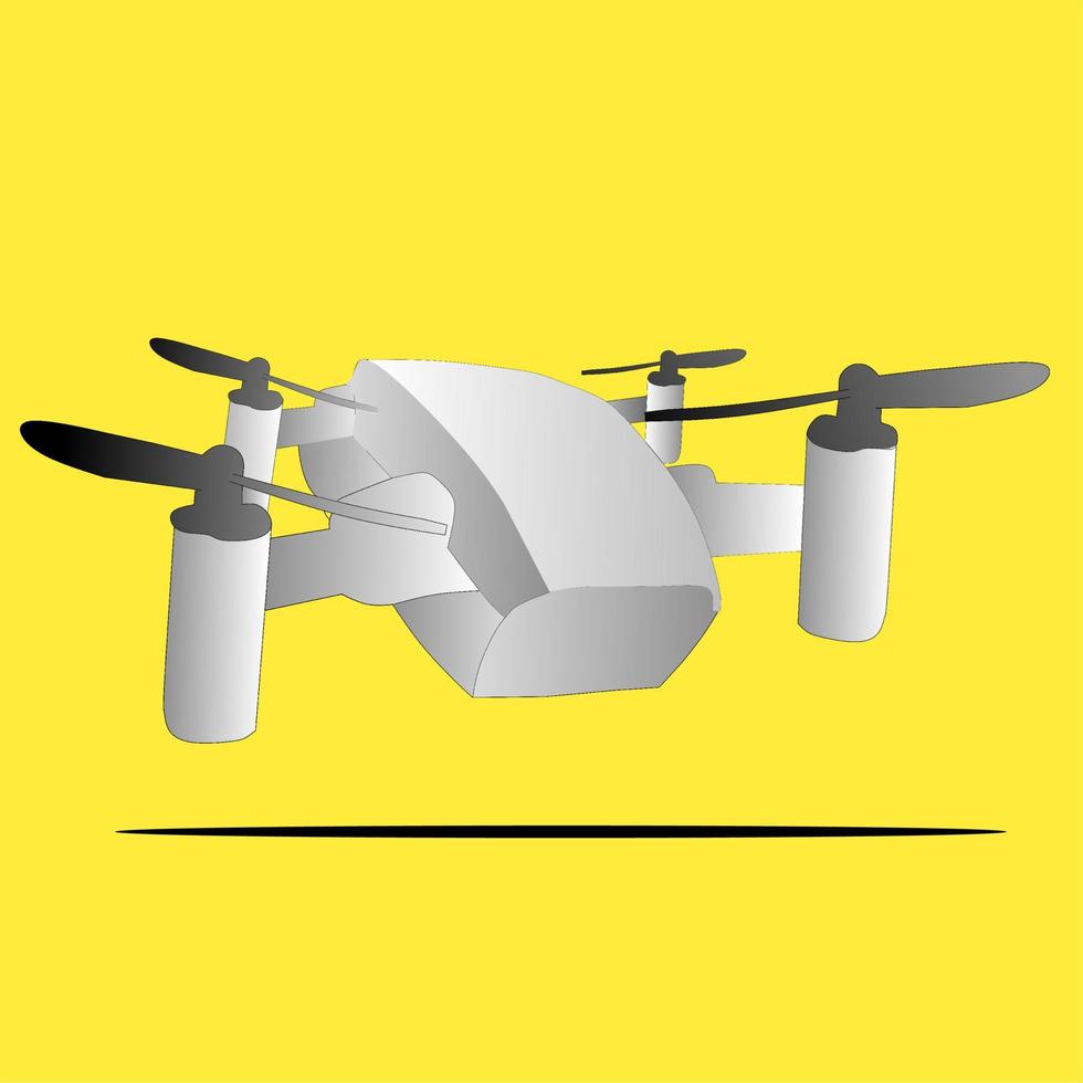 una ilustración de un dron con una forma única. un negocio de equipos electrónicos. un negocio de equipos de defensa. vector