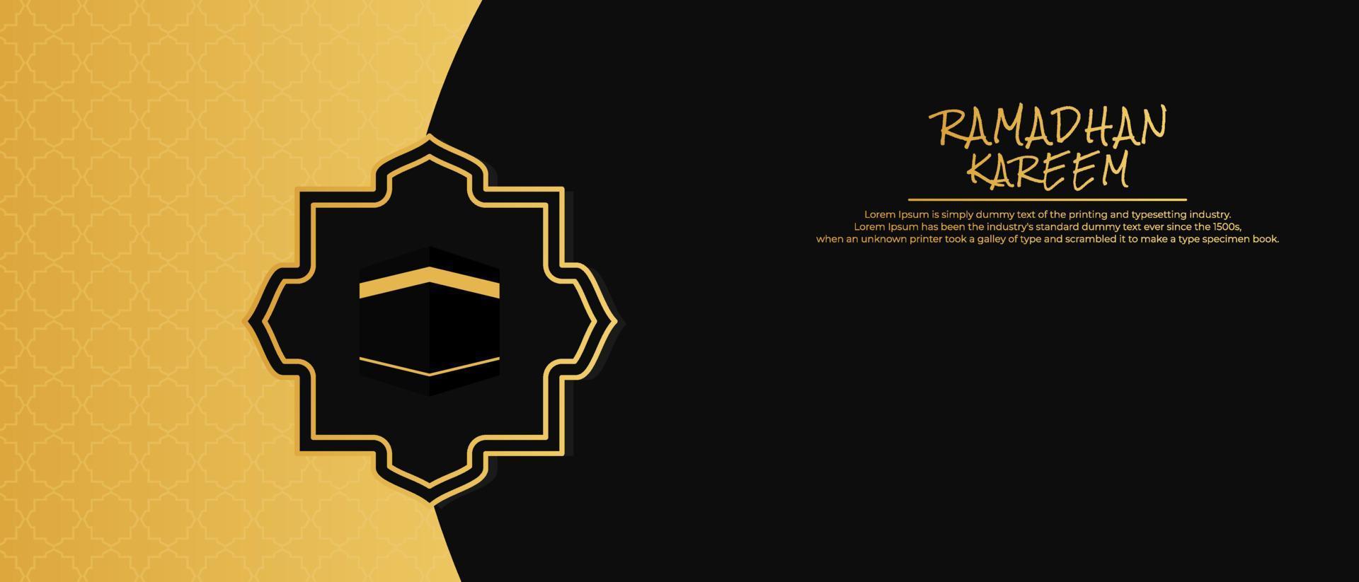 Ramadan Kareem Background. Islamic Background, Muslims greeting card, invitation, poster, banner, and Copy space area. Suitable to be placed on content with that theme. vector