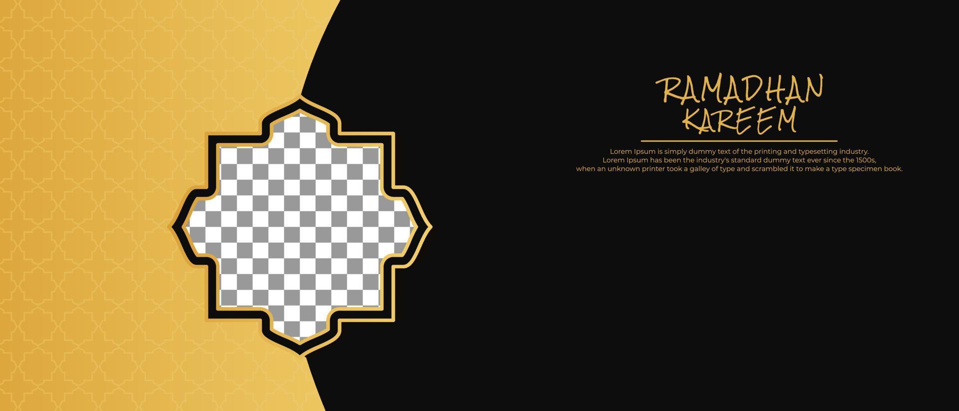 Ramadan Kareem Background. Islamic Background, Muslims greeting card, invitation, poster, banner, and Copy space area. Suitable to be placed on content with that theme. vector