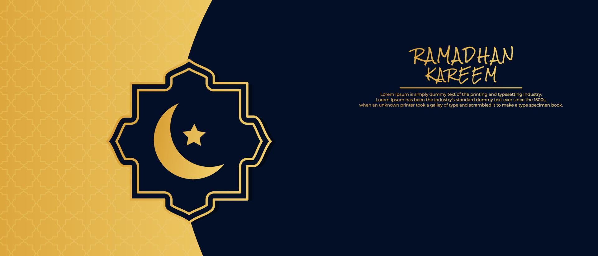 Ramadan Kareem Background. Islamic Background, Muslims greeting card, invitation, poster, banner, and Copy space area. Suitable to be placed on content with that theme. vector