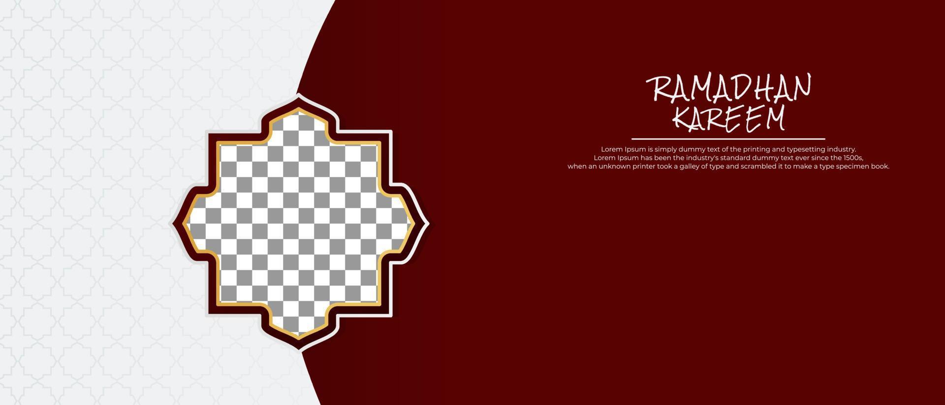 Ramadan Kareem Background. Islamic Background, Muslims greeting card, invitation, poster, banner, and Copy space area. Suitable to be placed on content with that theme. vector