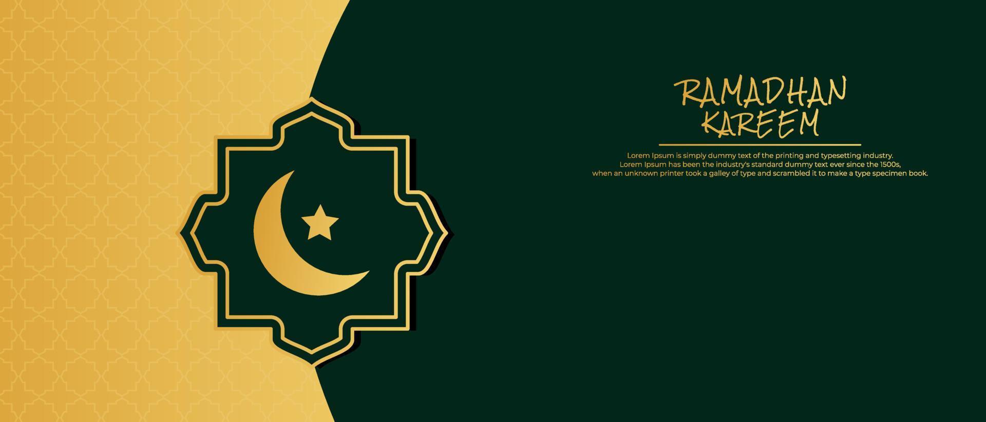 fondo de ramadán kareem. fondo islámico, tarjeta de felicitación musulmana, invitación, afiche, pancarta y espacio de copia. adecuado para ser colocado en contenido con ese tema. vector