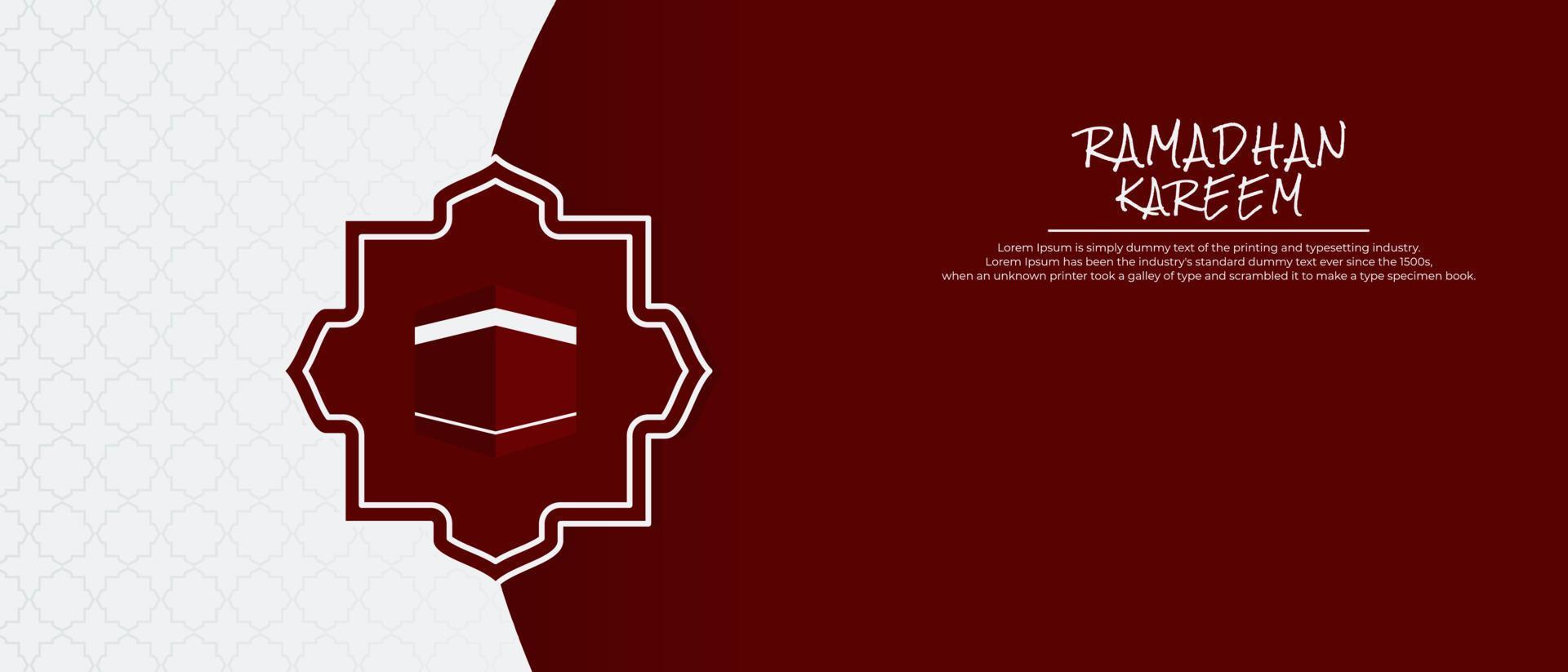 Ramadan Kareem Background. Islamic Background, Muslims greeting card, invitation, poster, banner, and Copy space area. Suitable to be placed on content with that theme. vector