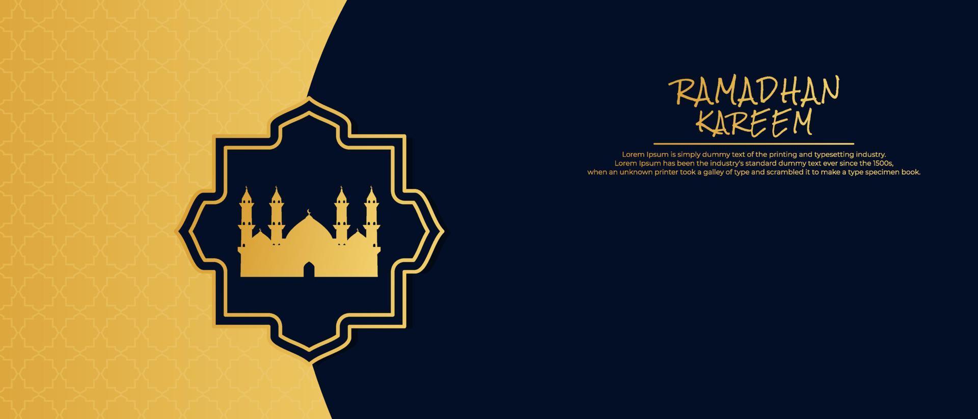 Ramadan Kareem Background. Islamic Background, Muslims greeting card, invitation, poster, banner, and Copy space area. Suitable to be placed on content with that theme. vector