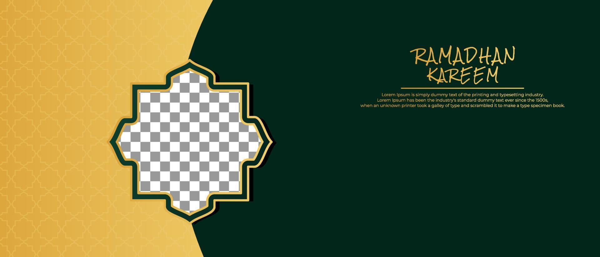 Ramadan Kareem Background. Islamic Background, Muslims greeting card, invitation, poster, banner, and Copy space area. Suitable to be placed on content with that theme. vector