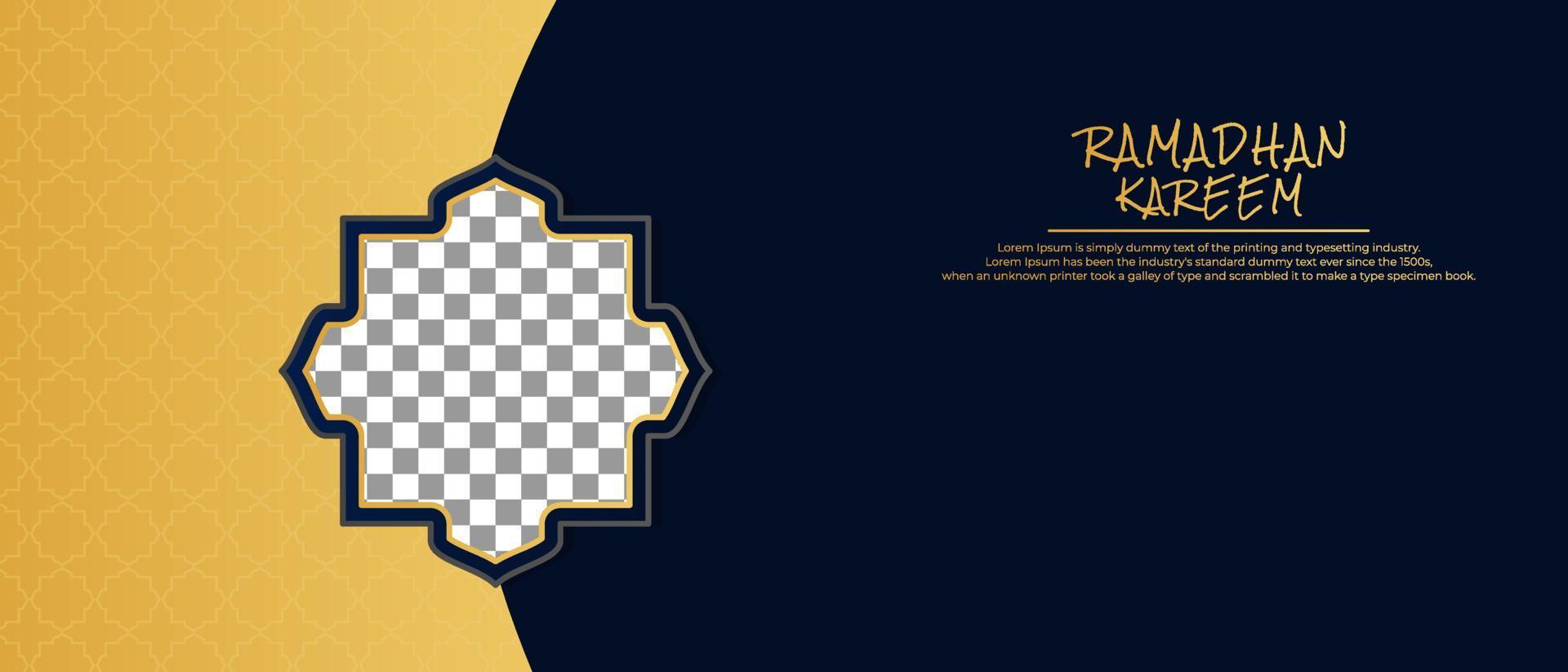 Ramadan Kareem Background. Islamic Background, Muslims greeting card, invitation, poster, banner, and Copy space area. Suitable to be placed on content with that theme. vector
