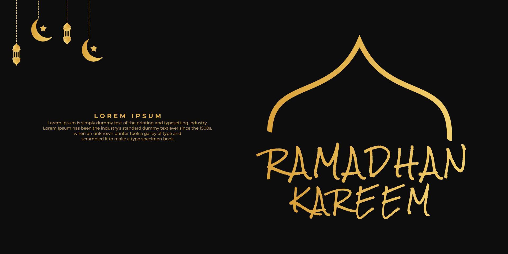 Ramadan Kareem Background. Islamic Background, Muslims greeting card, invitation, poster, banner, and Copy space area. Suitable to be placed on content with that theme. vector