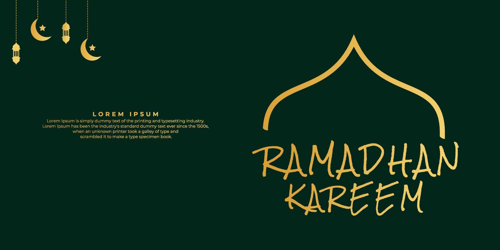 Ramadan Kareem Background. Islamic Background, Muslims greeting card, invitation, poster, banner, and Copy space area. Suitable to be placed on content with that theme. vector