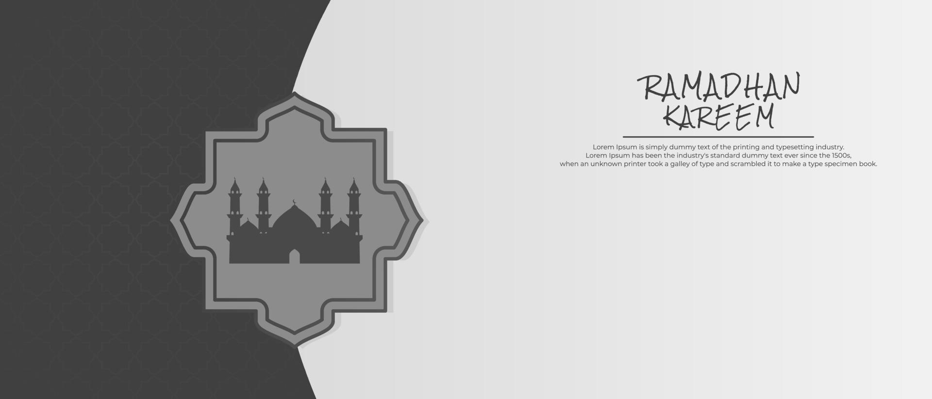 Ramadan Kareem Background. Islamic Background, Muslims greeting card, invitation, poster, banner, and Copy space area. Suitable to be placed on content with that theme. vector