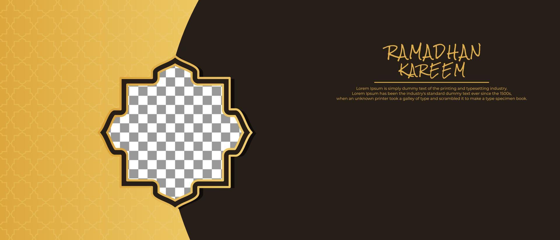 Ramadan Kareem Background. Islamic Background, Muslims greeting card, invitation, poster, banner, and Copy space area. Suitable to be placed on content with that theme. vector