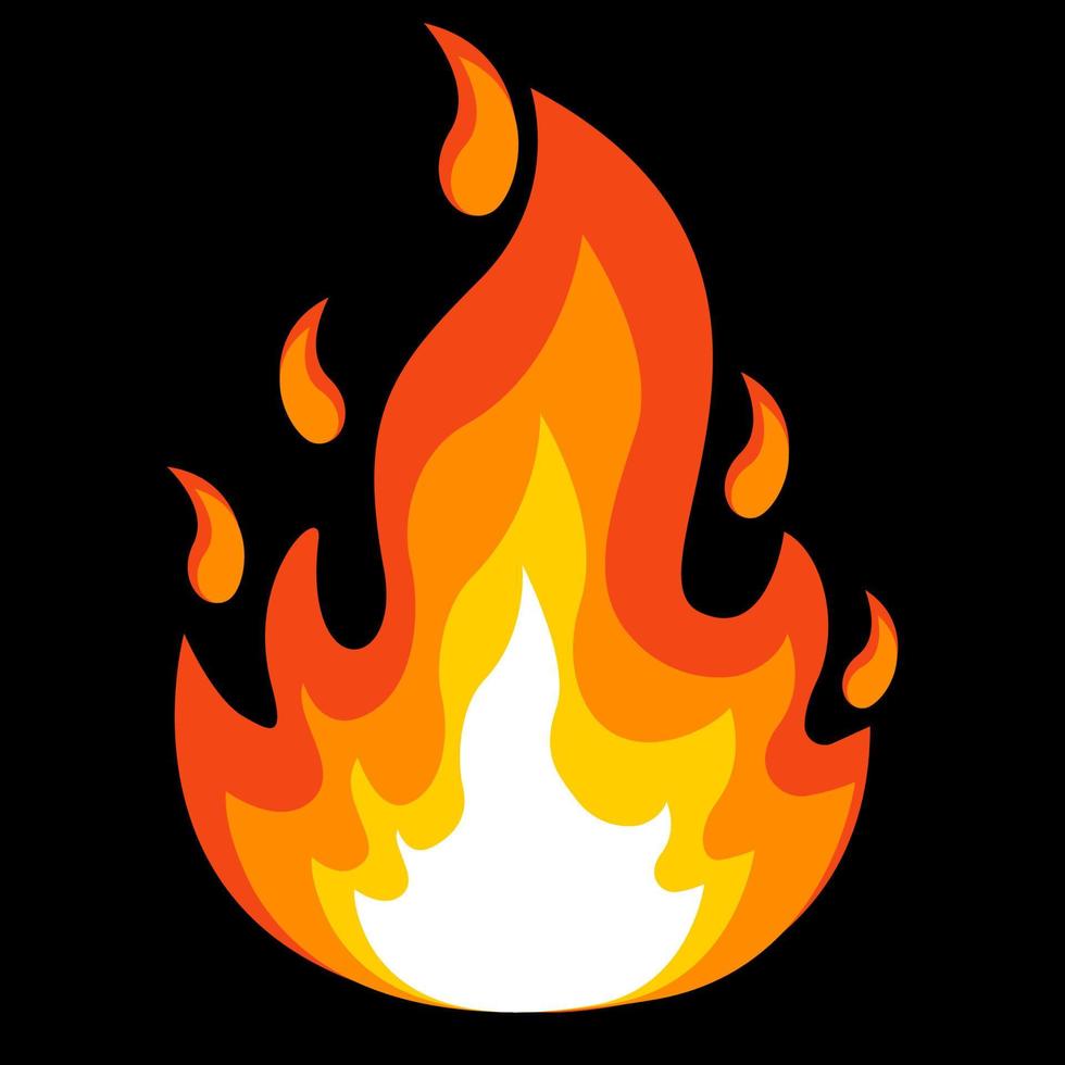 Vector illustration of fire symbol. Vector design