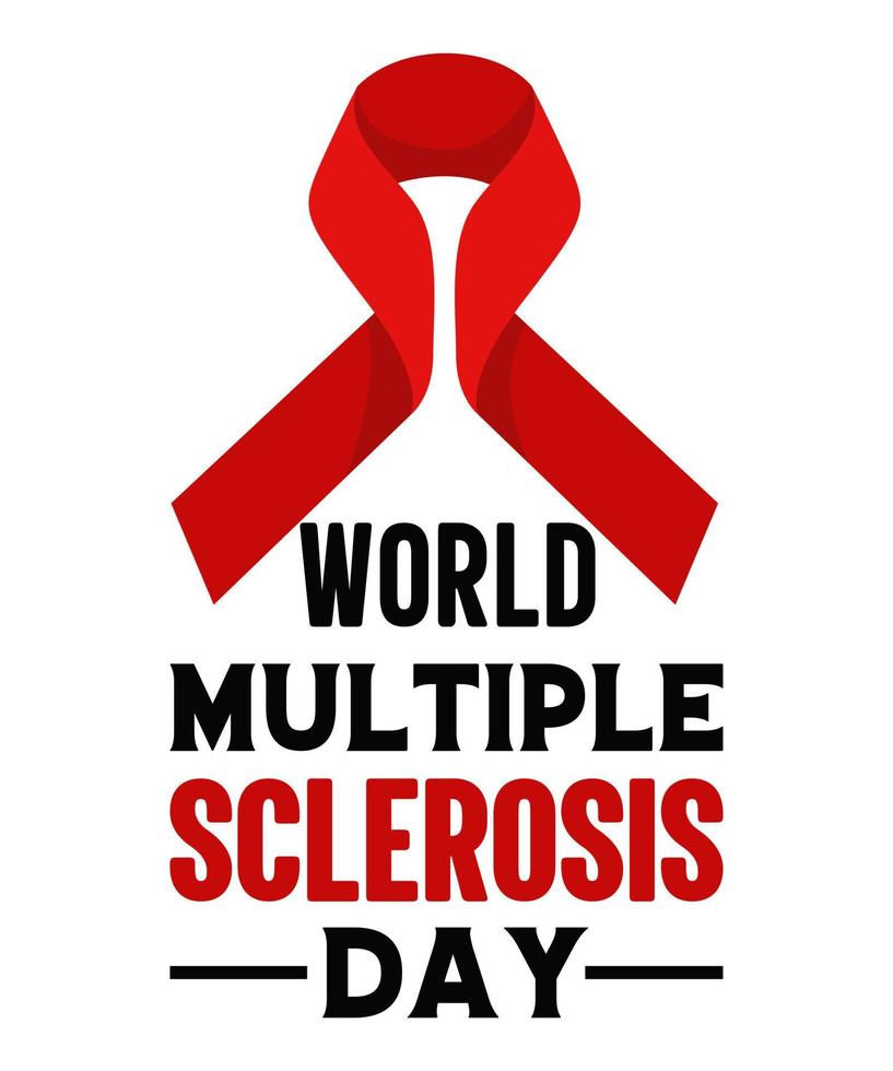 World multiple sclerosis day template vector