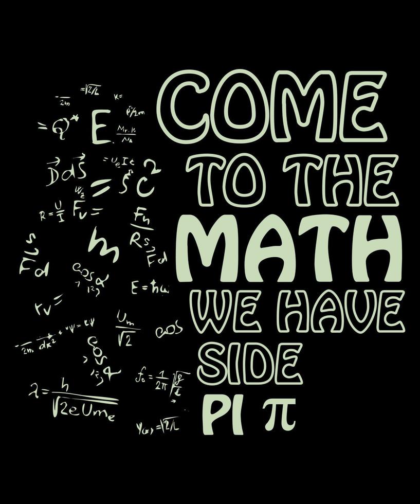 las matemáticas son una pieza de la plantilla de diseño plano del día pi vector