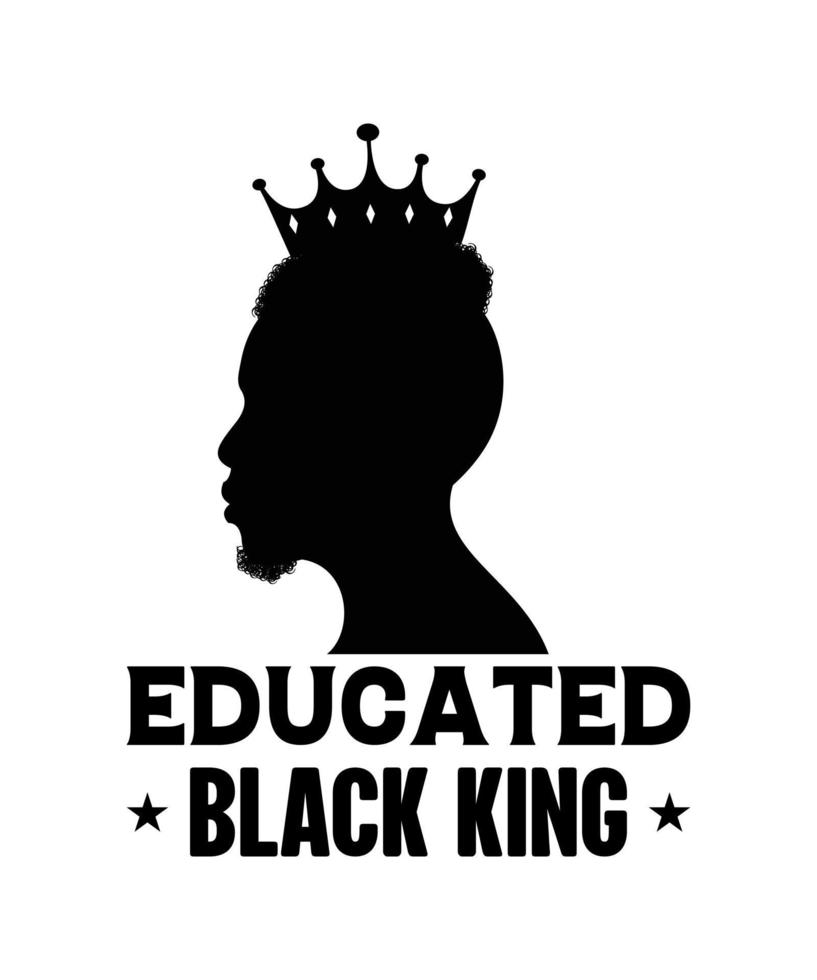 Educated black king vector