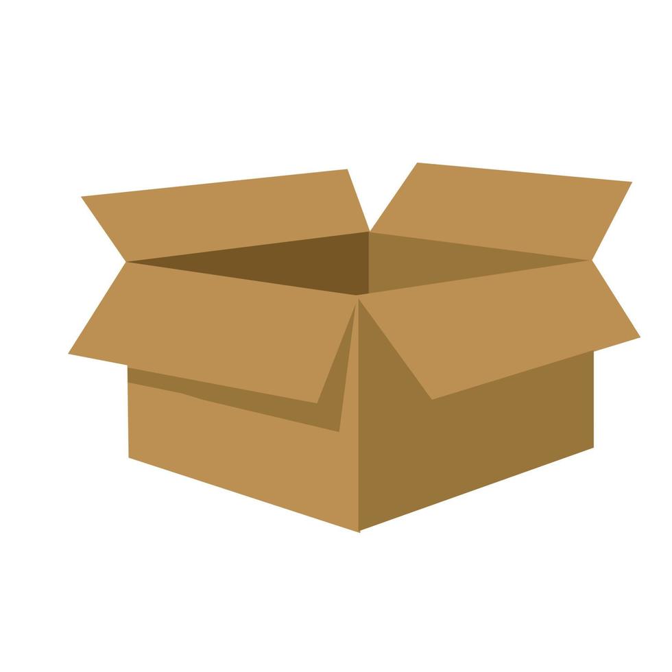 opened paper box vector