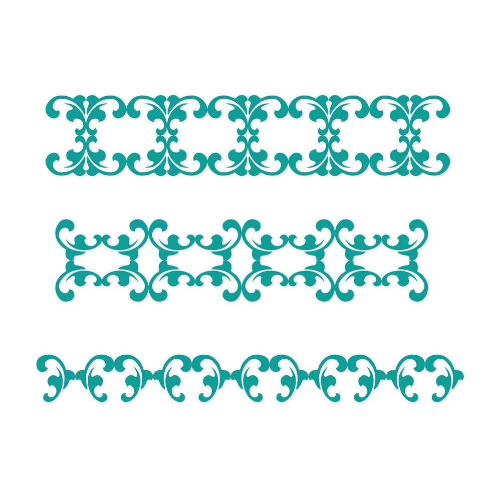 vintage swirl ornament border vector design