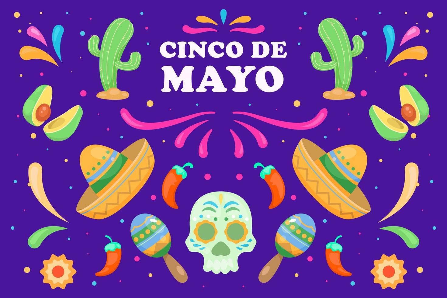 Cinco de Mayo Background Concept vector