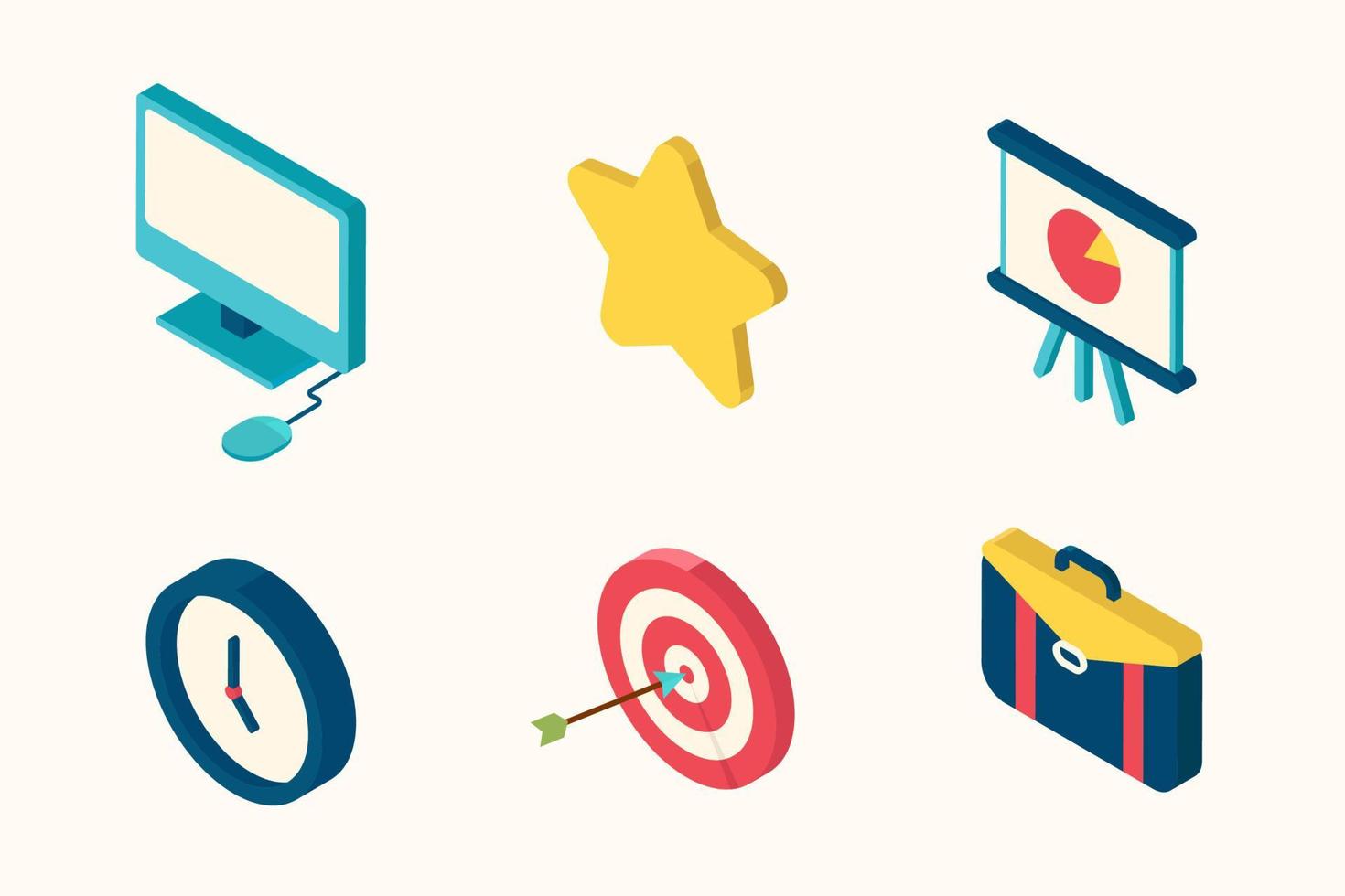 Back to Work Isometric Icon vector