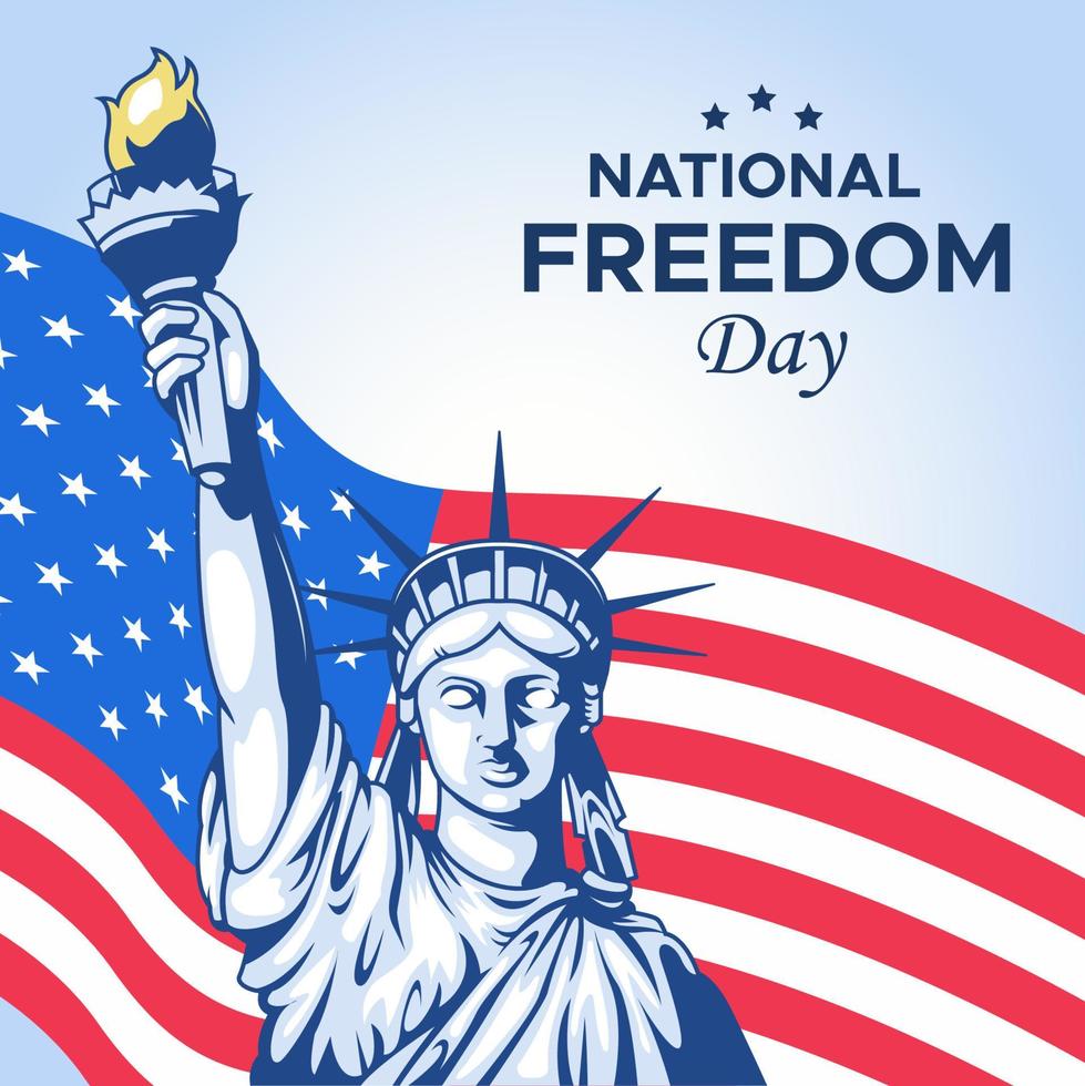 National Freedom Day of US Background vector