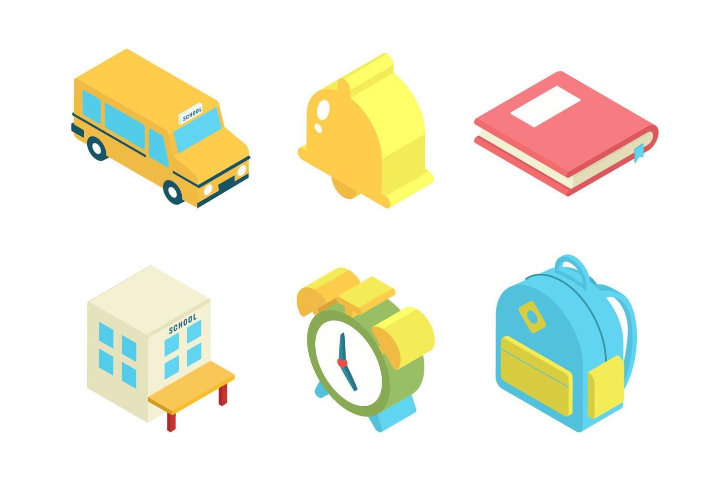 Back to School Isometric Icon vector