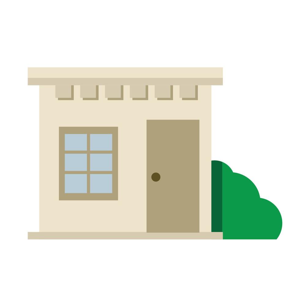 urban small house front view vector