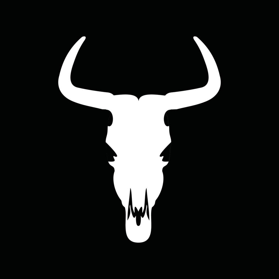 buffalo skull head vector