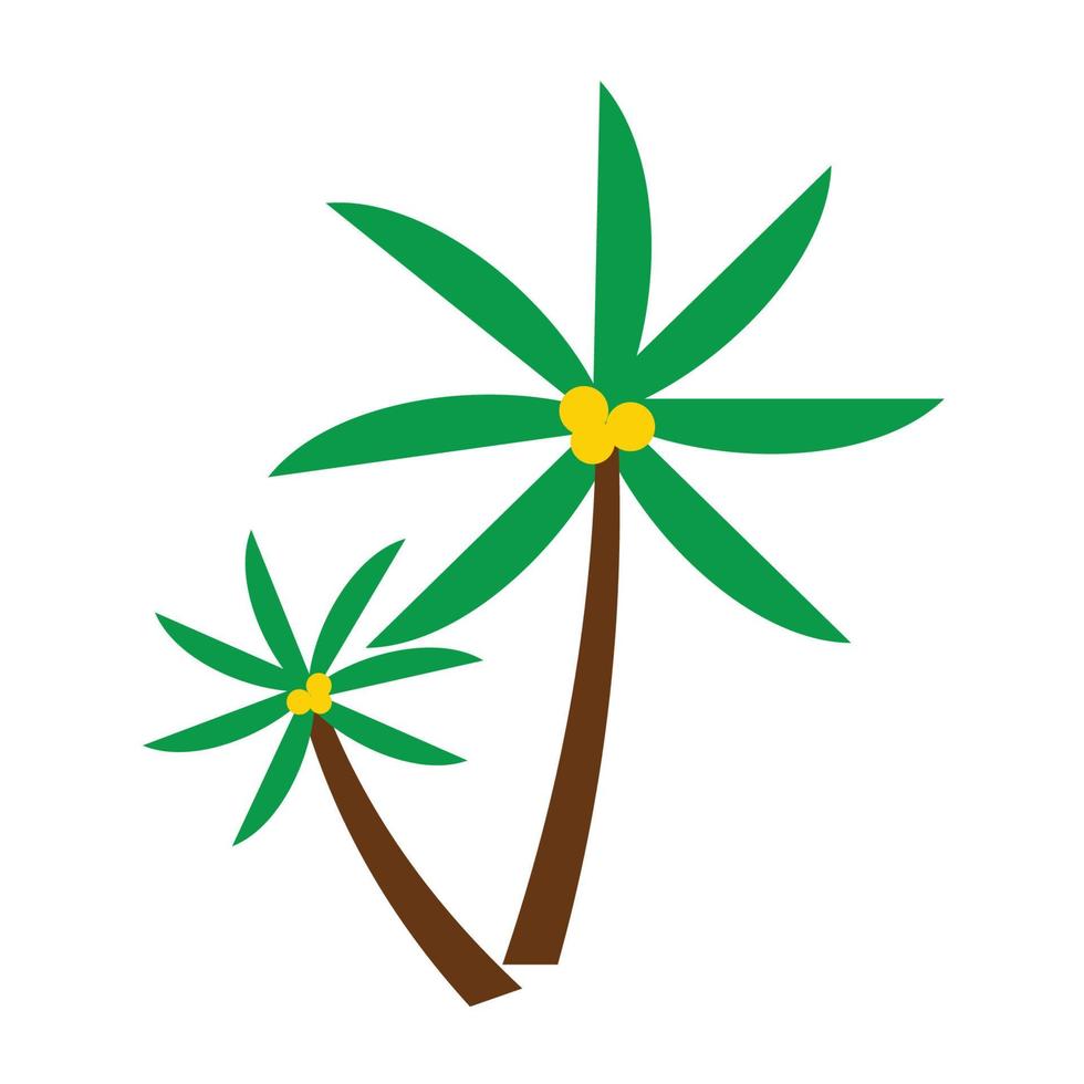 coconut tree icon vector