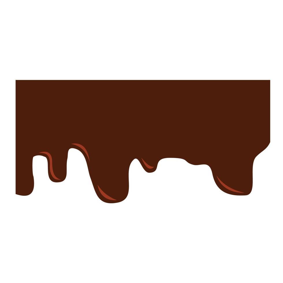 ilustración de fusión de líquido de chocolate vector