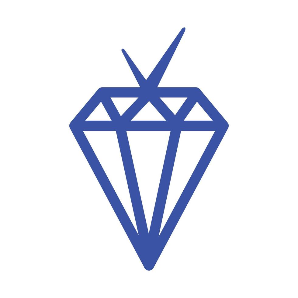 diamond bold outline icon vector