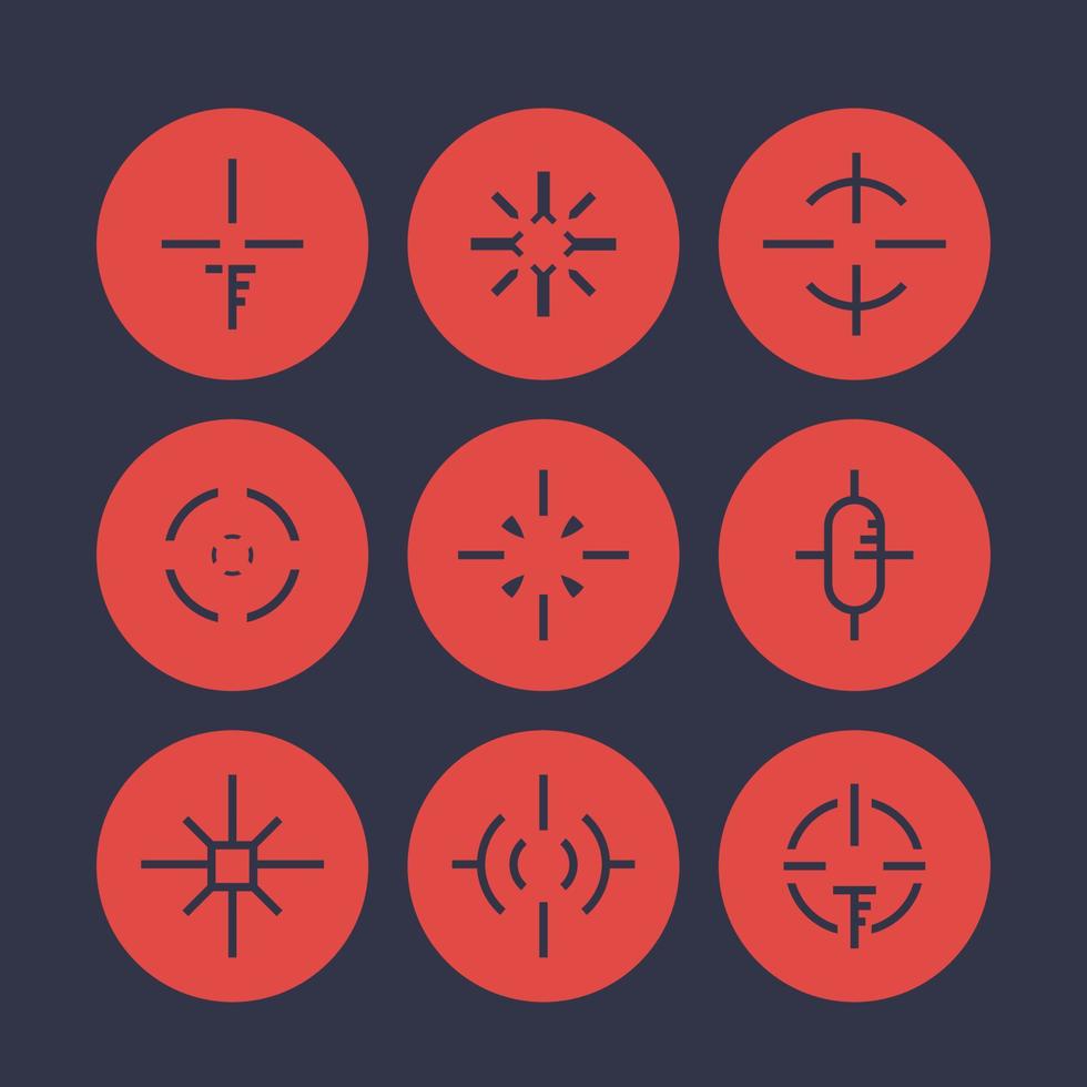 crosshairs, elements for game design set 2 vector