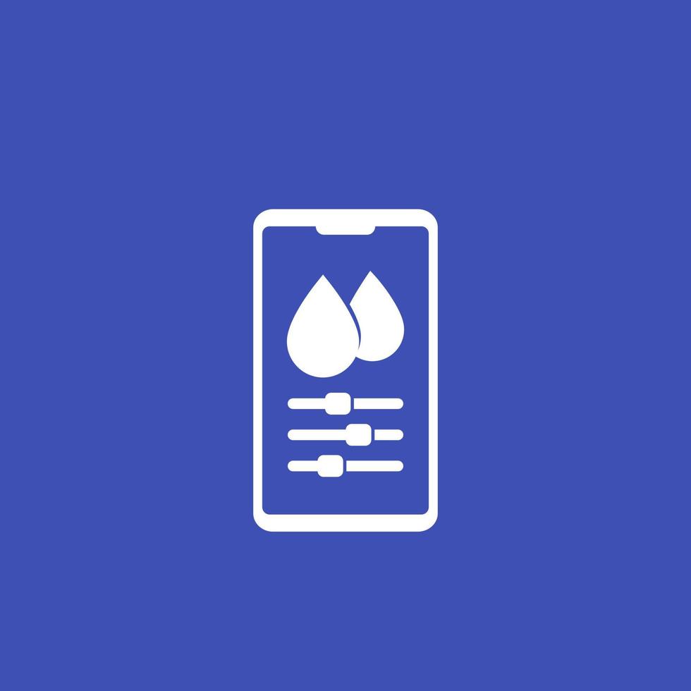 humidity control mobile app icon vector