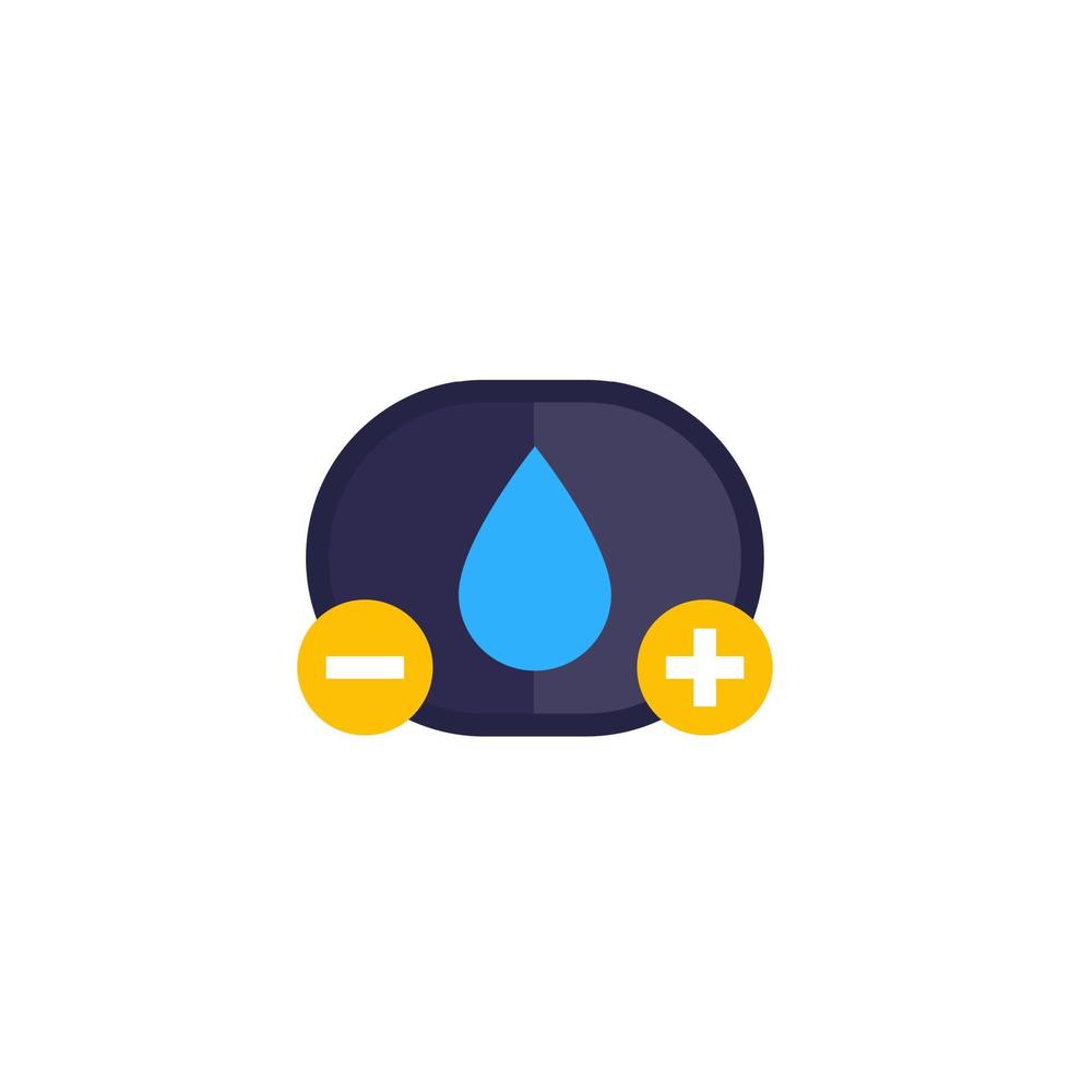 humidity control vector icon, flat