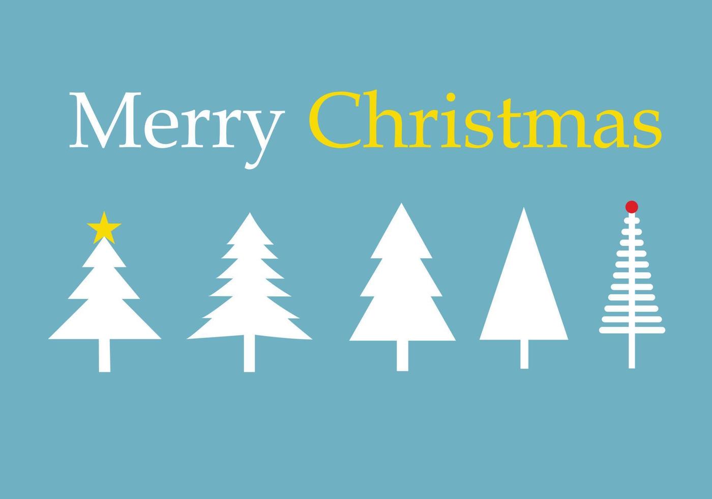 merry christmas greeting card vector